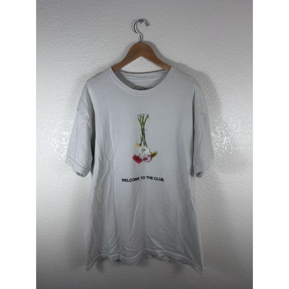 Anti Social Social Club Welcome To The Club White Graphic T Shirt Mens Large